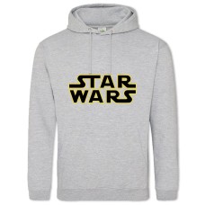 Hoodie with Print Star Wars Logo Print - 2XL grey