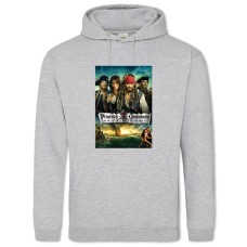 Hoodie with Print Pirates Of The Caribbean Main Theme - 2XL grey