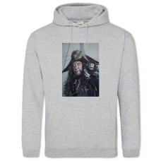 Hoodie with Print Pirates Of The Caribbean Hector Barbossa Hero - 2XL grey