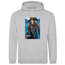 Hoodie with Print Pirates Of The Caribbean Hector Barbossa - 2XL grey