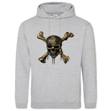 Худі з принтом Пірати Карибського Моря Скелет Знак - 2XL сірий