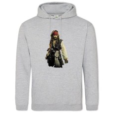 Hoodie with Print Pirates Of The Caribbean Jack Sparrow Captain - 2XL grey