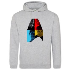 Худі з принтом Стар Трек Персонажі - 2XL сірий