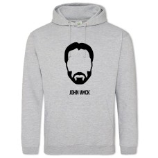 Худі з принтом Джон Вік Мінімалістичний Принт - 2XL сірий