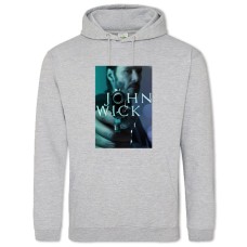 Худі з принтом Джон Вік Логотип Принт - 2XL сірий