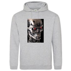 Hoodie with Print The Terminator Face - 2XL grey