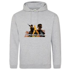 Hoodie with Print The Terminator Heroes Logo - 2XL grey