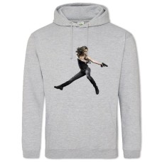 Hoodie with Print The Terminator Sarah Connor - 2XL grey