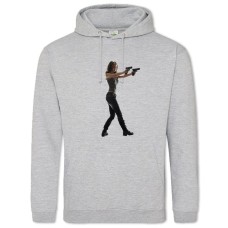 Hoodie with Print The Terminator Hero Connor Sarah - 2XL grey