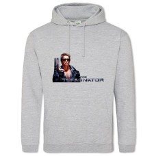 Hoodie with Print The Terminator Logo Arnold Schwarzenegger - 2XL grey