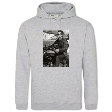 Hoodie with Print The Terminator Arnold Schwarzenegger Hero - 2XL grey