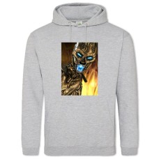 Hoodie with Print The Terminator Robot Hero Print - 2XL grey