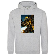 Hoodie with Print Transformers Bumblebee Robot Hero - 2XL grey