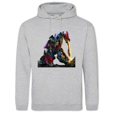 Hoodie with Print Transformers Hero Robot Optimus Prime - 2XL grey