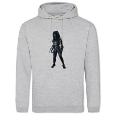 Худи с принтом Чужой Хищник - 2XL серый