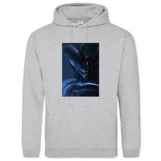 Худи с принтом Чужой Монстр - 2XL серый
