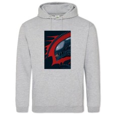 Худи с принтом Чужой Монстр Принт - 2XL серый