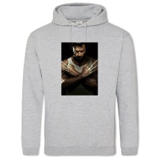 Hoodie with Print X-Men Wolverine Hero - 2XL grey