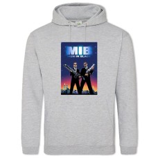 Худи с принтом Люди В Чёрном Принт - 2XL серый