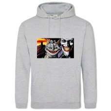 Hoodie with Print The Dark Knight Art Joker And Cat - 2XL grey