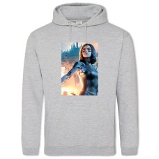 Hoodie with Print Alita Battle Angel Theme - 2XL grey