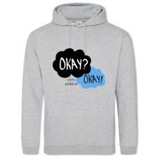 Худи с принтом Виноваты Звёзды Окей? Окей - 2XL серый
