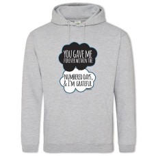 Худи с принтом Виноваты Звёзды Цитата 2 - 2XL серый