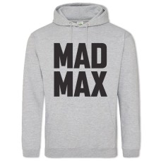 Худи с принтом Безумный Макс Логотип - 2XL серый