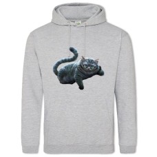 Худи с принтом Алиса В Стране Чудес Чеширский Кот - 2XL серый