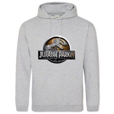 Худі з принтом Парк Юрського Періоду Головний Логотип - 2XL сірий