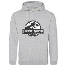 Худі з принтом Парк Юрського Періоду Чорний Логотип - 2XL сірий