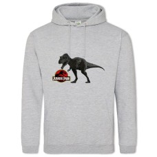 Худі з принтом Парк Юрського Періоду Динозавр Логотип - 2XL сірий