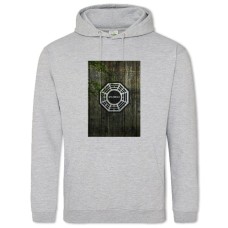 Худи с принтом Остров Лост Принт - 2XL серый