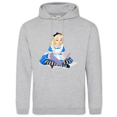 Худи с принтом Алиса В Стране Чудес Алиса И Книга - 2XL серый
