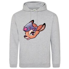 Худи с принтом Бемби Принцесса - 2XL серый