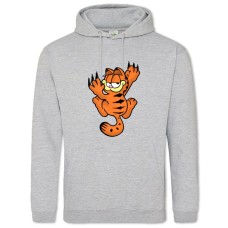 Худи с принтом Гарфилд Царапка Кот - 2XL серый