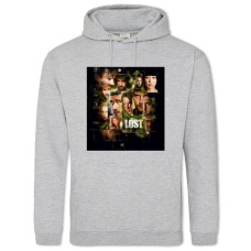Худи с принтом Остров Лост Тематика Принт - 2XL серый