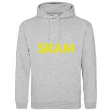 Hoodie with Print Skam Yellow Logo - 2XL grey