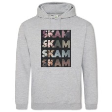 Hoodie with Print Skam Heroes Logo - 2XL grey