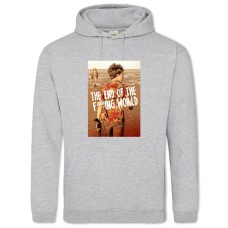 Hoodie with Print The End Of The F *** Ing World Print - 2XL grey
