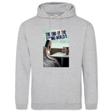 Hoodie with Print The End Of The F *** Ing World Theme - 2XL grey