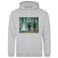 Hoodie with Print The End Of The F *** Ing World Main Heroes - 2XL grey