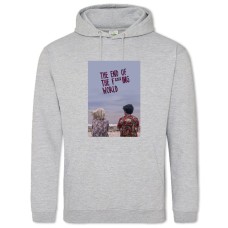 Hoodie with Print The End Of The F *** Ing World Theme Print - 2XL grey