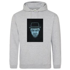 Hoodie with Print Breaking Bad Walter White Art - 2XL grey