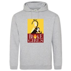 Hoodie with Print 2 Broke Girls Art Version - 2XL grey