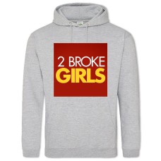 Hoodie with Print 2 Broke Girls Big Logo - 2XL grey
