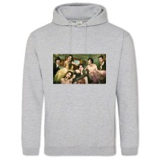 Худи с принтом Девушки Герои - 2XL серый