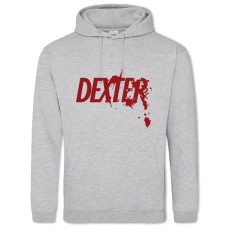 Hoodie with Print Dexter Logo - 2XL grey