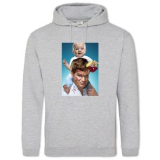 Hoodie with Print Dexter Cute Hero Print - 2XL grey