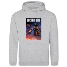 Hoodie with Print Doctor Who Theme - 2XL grey